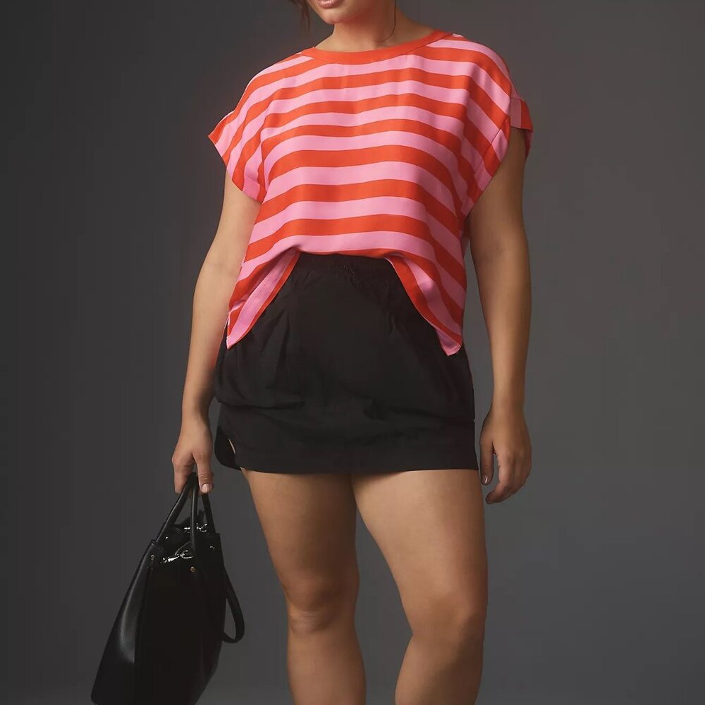 XL Maeve (Anthropologie) Batwing Button-Back Tee